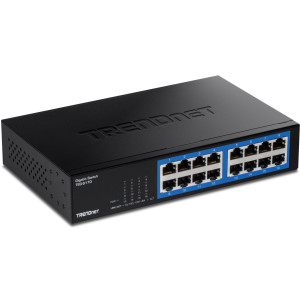 TRENDnet TEG-S17D 16-Port Unmanaged Gigabit Ethernet Switch, Desktop or rackmount, fanless